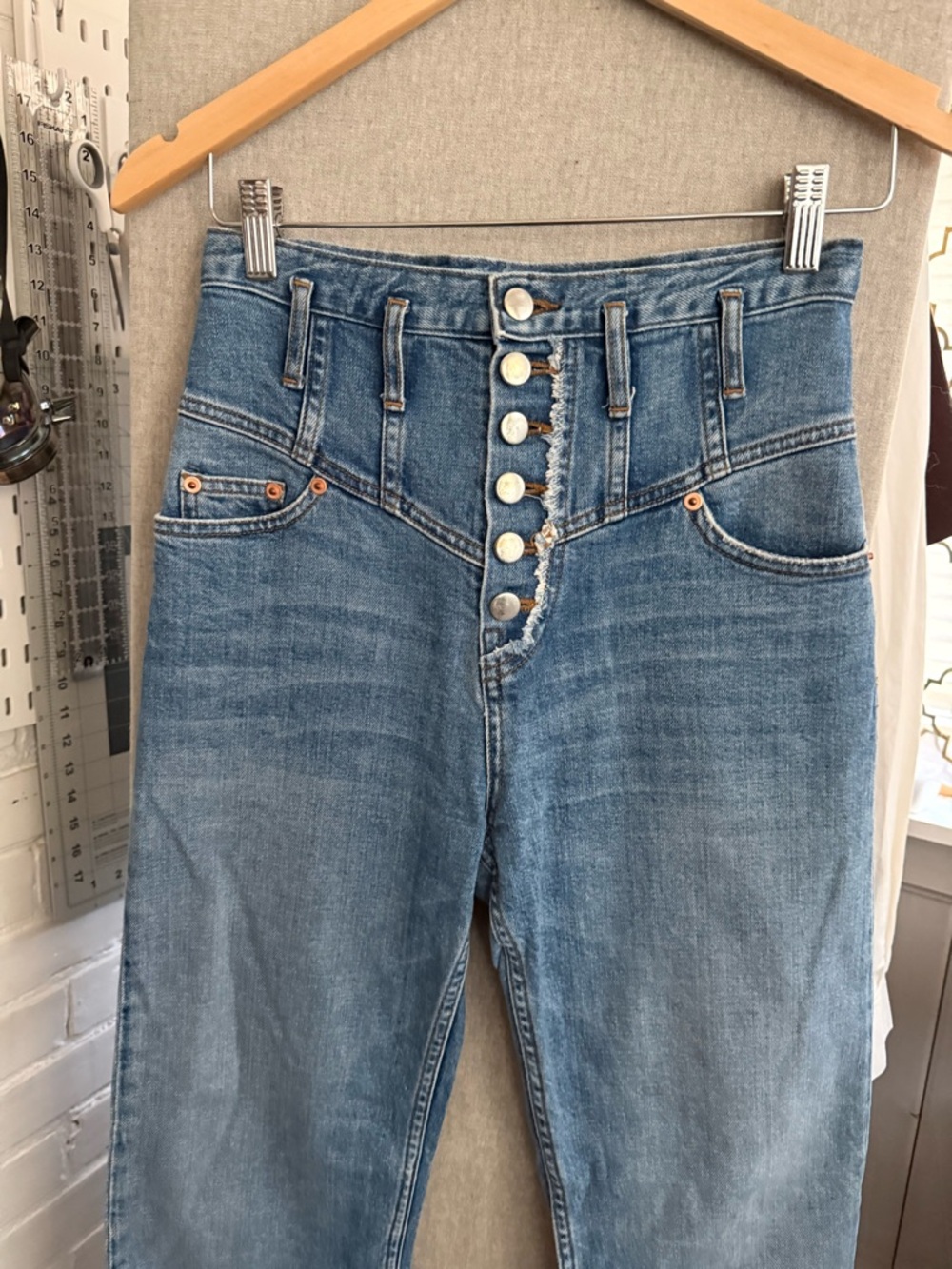Marissa Webb Light Blue Flare Jeans from her spring 2019 collection - Picture 5 of 14